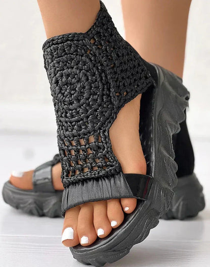 Sandalias bohemias para mujer con diseño trenzado y comodidad excepcional – LUMINA