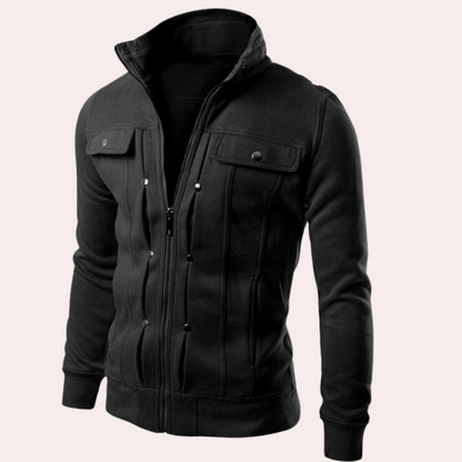 GAEL - Chaqueta para hombre con cremallera y cuello alto