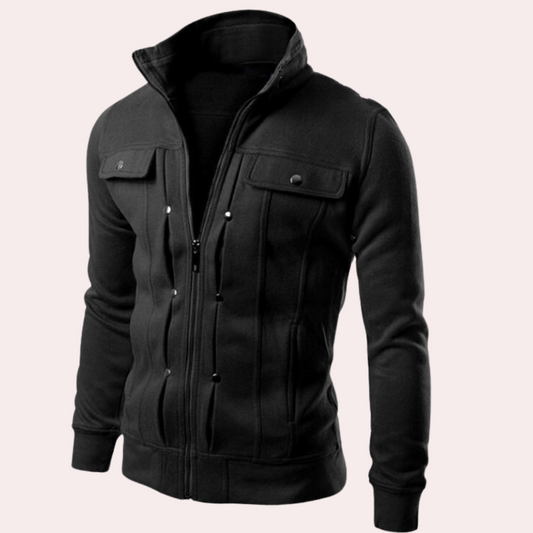 GAEL - Chaqueta para hombre con cremallera y cuello alto
