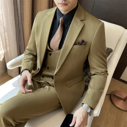 Traje clásico de hombre slim fit de tres piezas – ELIANDRO