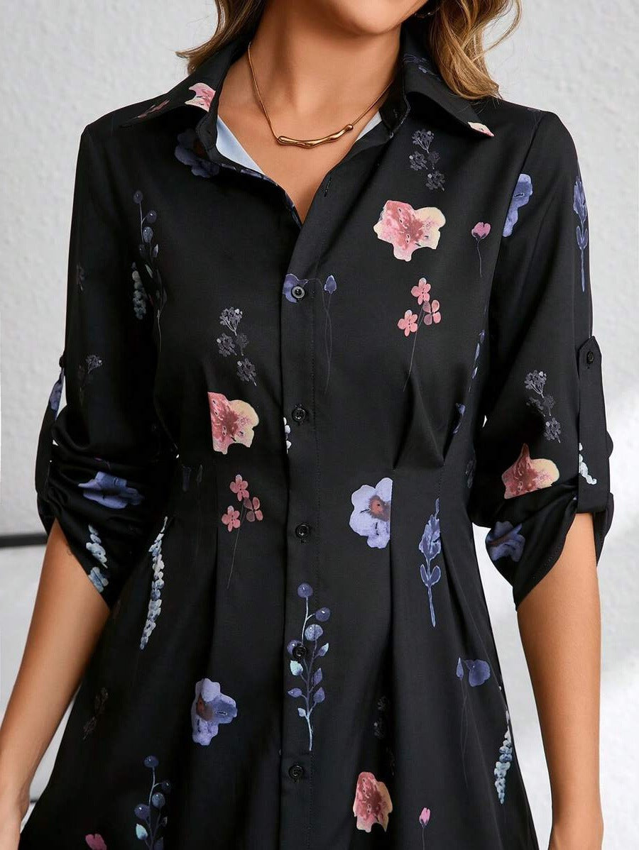 Vestido floral de mujer con corte fluido y aire romántico – LIORA