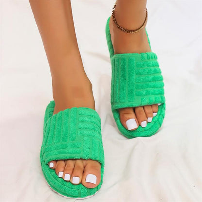 Zapatillas tipo mule para mujer con tira texturizada – ELADIA