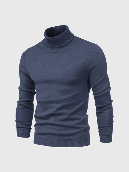 DAVARO – Jersey de hombre de cuello alto slim fit con diseño elegante