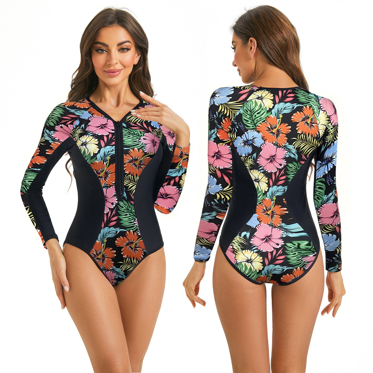 Bañador de manga larga con cremallera frontal – TRUDI