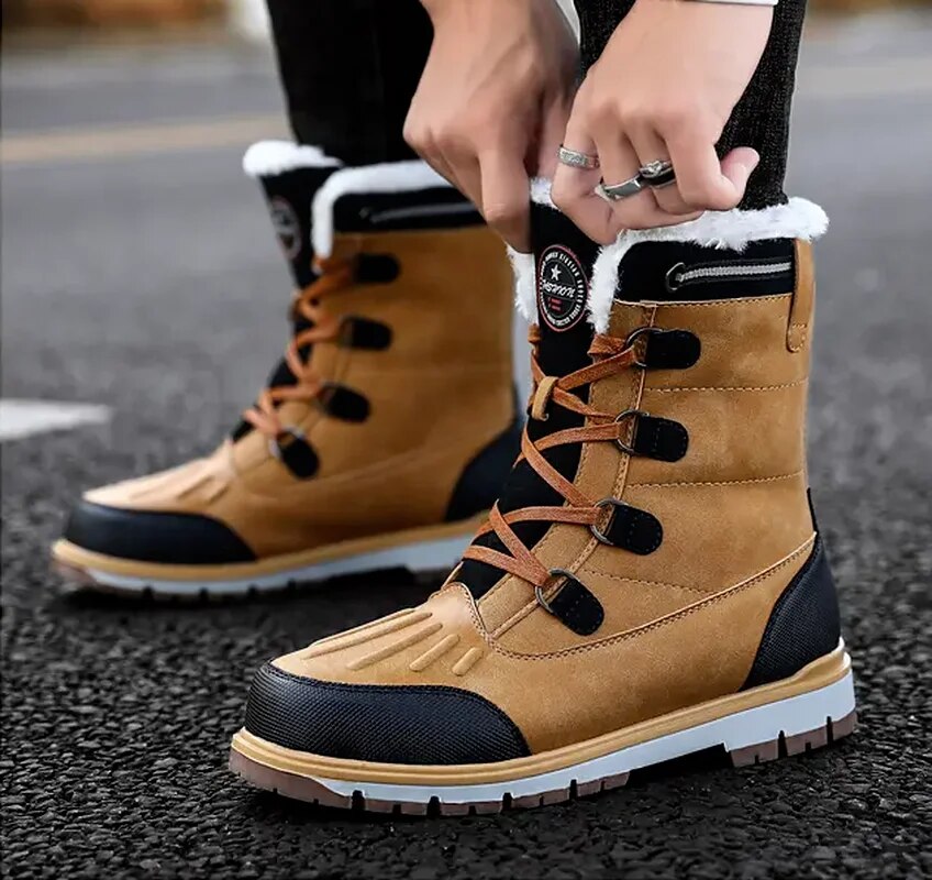 Botas de invierno para hombre con forro cálido y suela antideslizante – ALPENOR