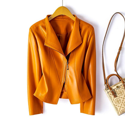 ELLENIA – Cazadora efecto piel para mujer con estilo atemporal