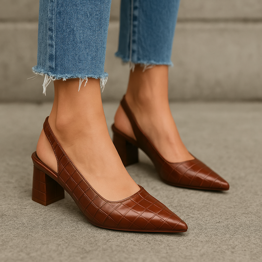 Zapatos de tacón elegantes y cómodos para mujer con diseño de punta afilada – AURELIE