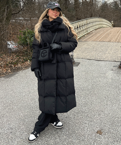 Abrigo acolchado largo de invierno para mujer – KYLENA