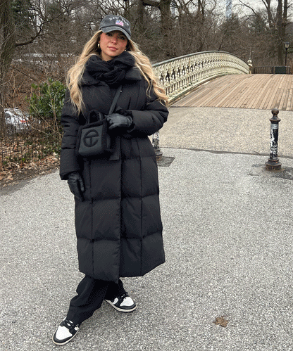 Abrigo acolchado largo de invierno para mujer – KYLENA