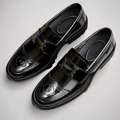 Zapatos de piel para hombre con acabado clásico – VELMORAN