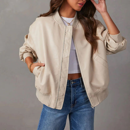 Bomber oversize casual para mujer con estilo urbano relajado – PETRA