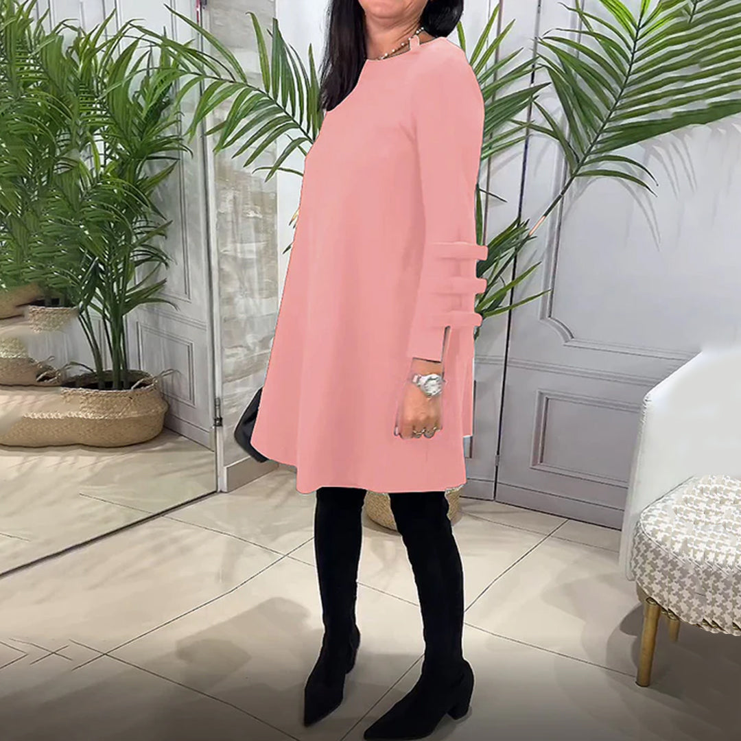 LAURENTIA - Vestido casual de manga larga para mujeres