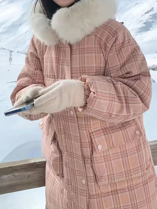 EMMA – Abrigo de invierno con cuadros para mujer