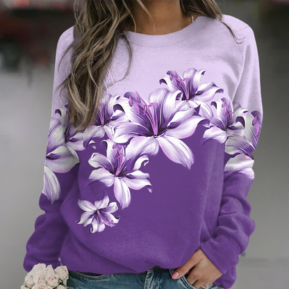 LIA - Sudadera con estampado floral para mujer