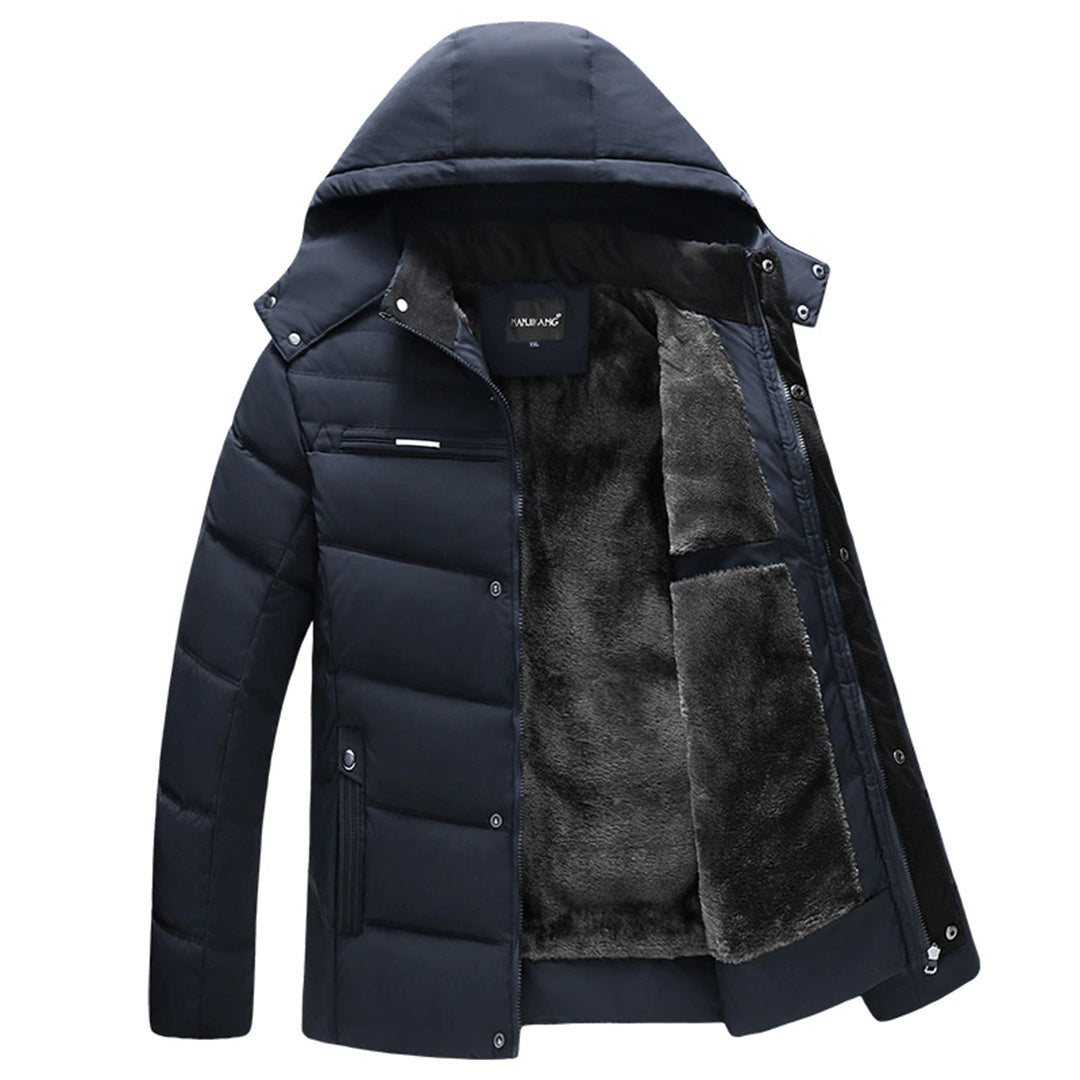VALENTIN - Abrigo puffer acolchado con capucha para hombre