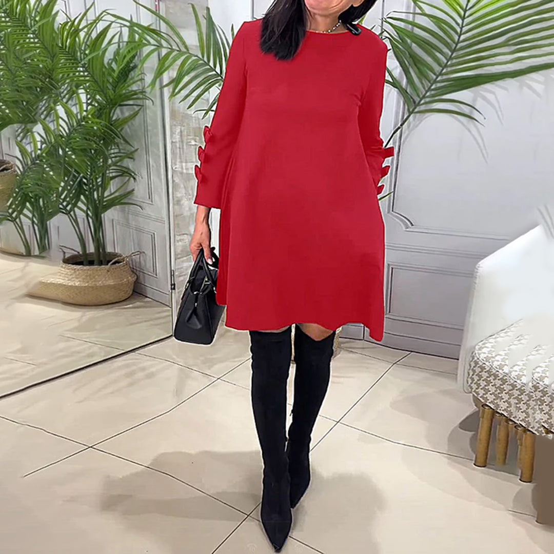 LAURENTIA - Vestido casual de manga larga para mujeres