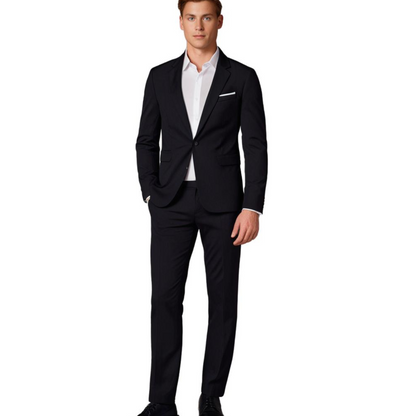 Traje masculino con blazer y pantalón slim fit – VESTARO