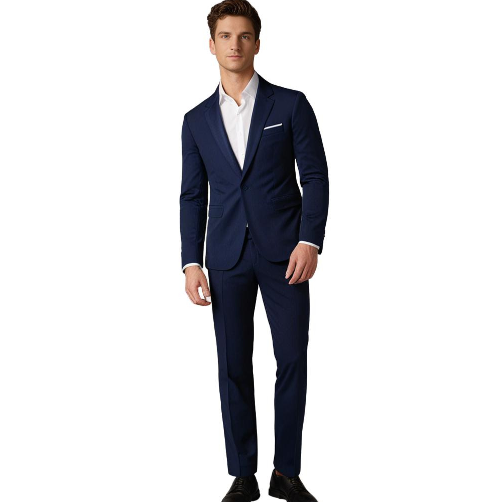 Traje masculino con blazer y pantalón slim fit – VESTARO