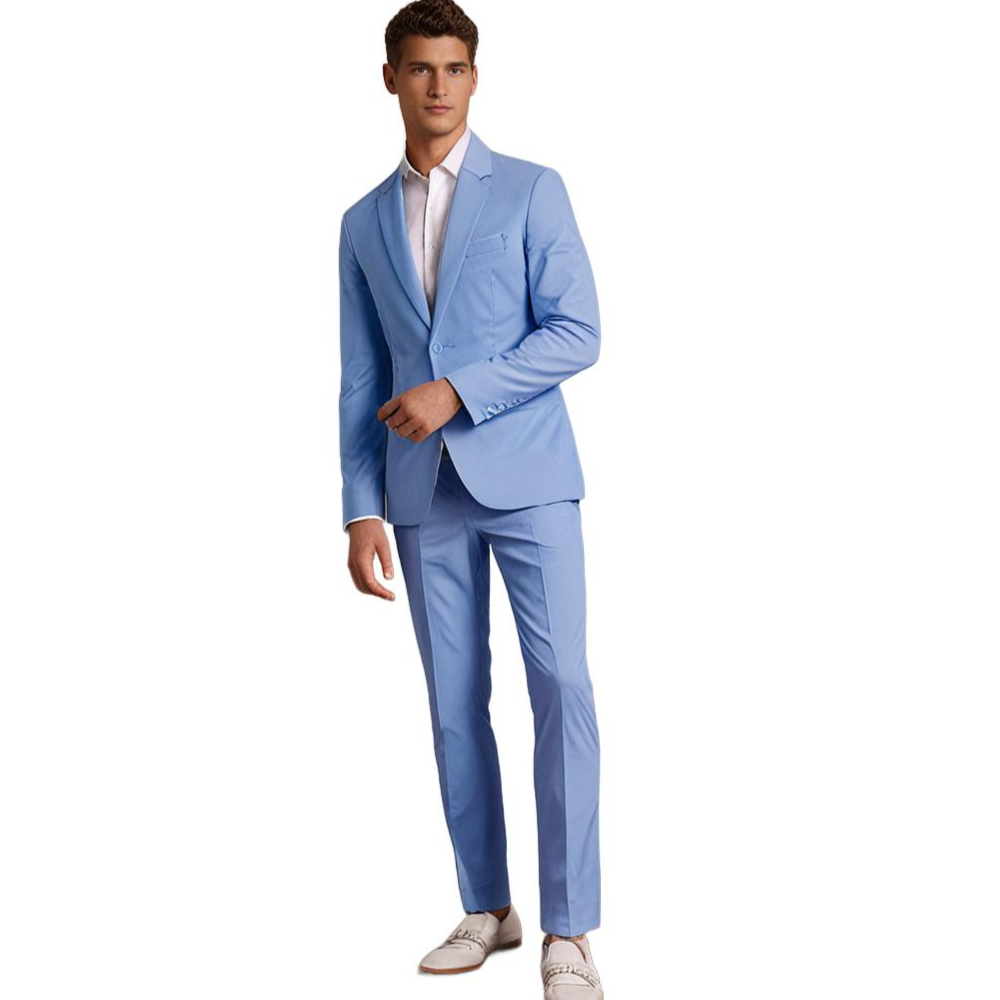 Traje masculino con blazer y pantalón slim fit – VESTARO