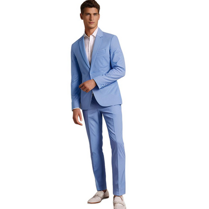 Traje masculino con blazer y pantalón slim fit – VESTARO