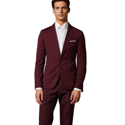 Traje masculino con blazer y pantalón slim fit – VESTARO