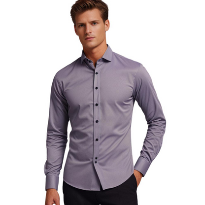 MARCOS - Camisa slim fit de manga larga para hombre