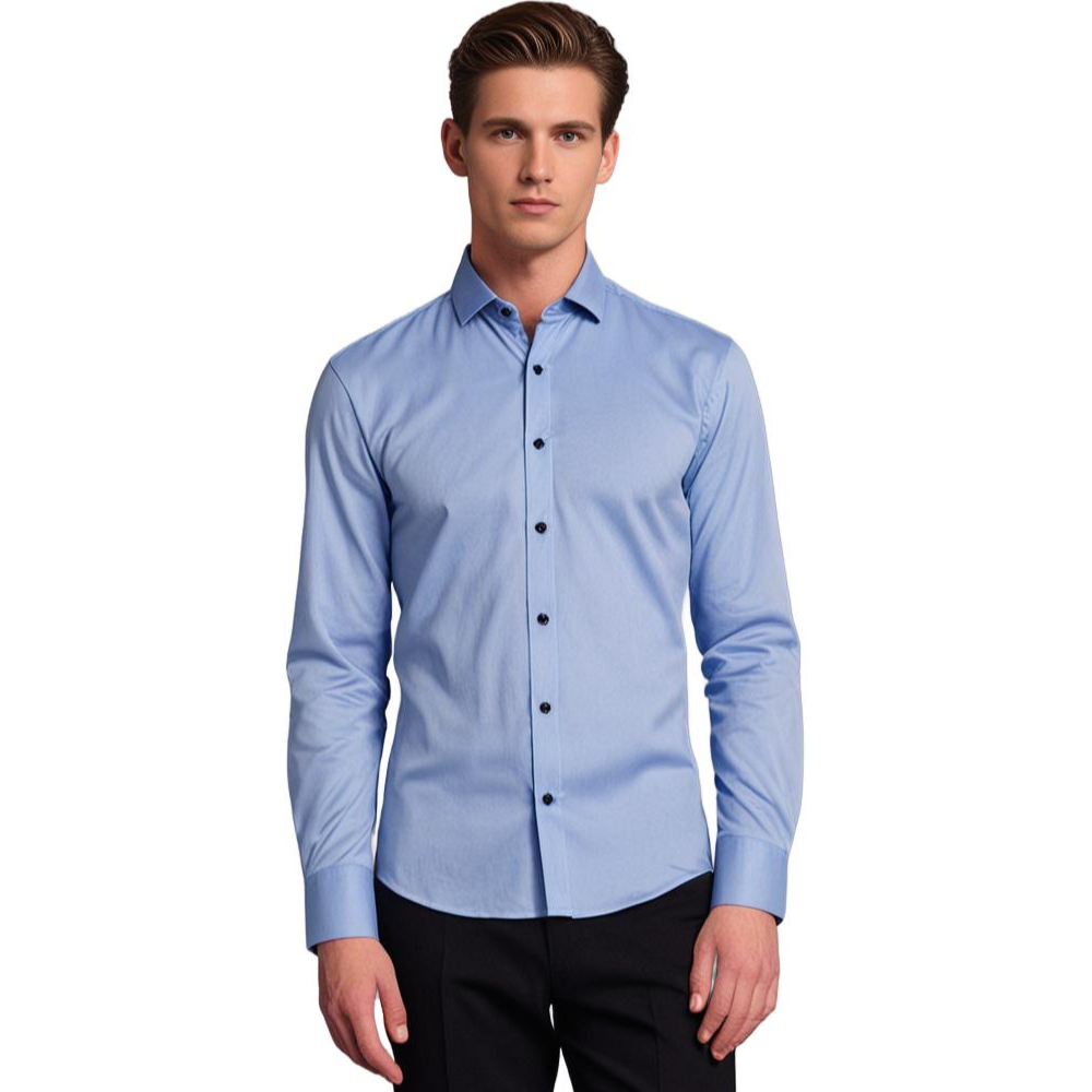 MARCOS - Camisa slim fit de manga larga para hombre