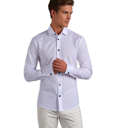 MARCOS - Camisa slim fit de manga larga para hombre