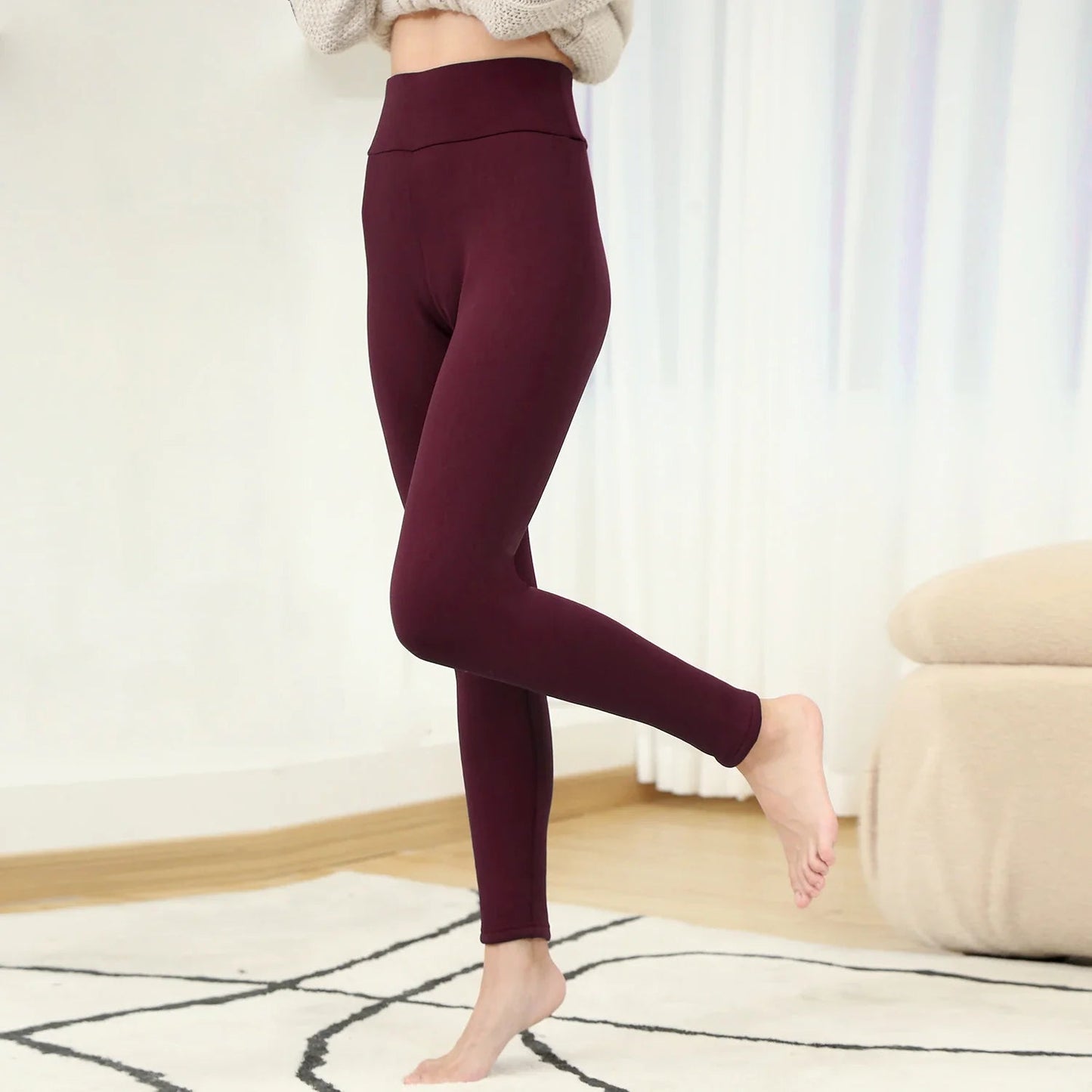 BRYONY - Legging térmico de talle alto con forro polar para mujer