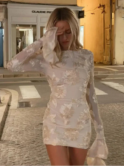 Vestido mini con mangas largas para mujer – LODIE