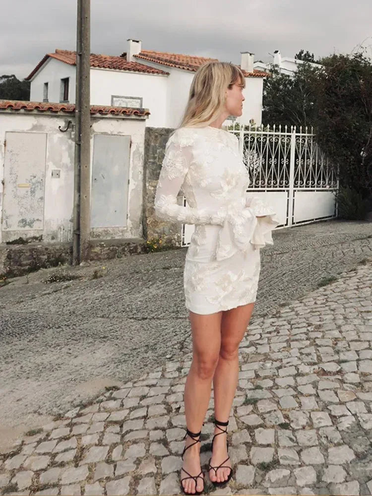 Vestido mini con mangas largas para mujer – LODIE