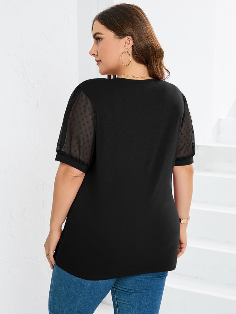 Blusa básica con escote en V y manga larga de algodón – LUMARA