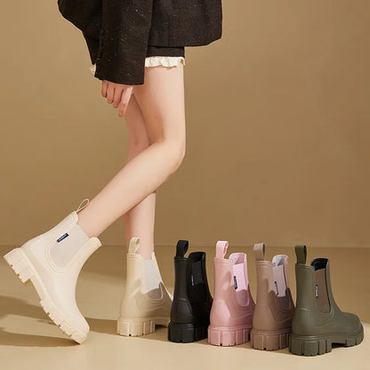 Botines de lluvia tipo Chelsea para mujer, impermeables y antideslizantes – RAINELLA