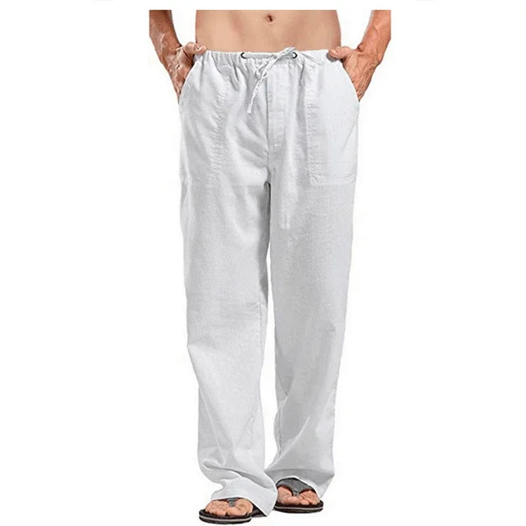 Pantalón ligero de hombre con cintura ajustable y corte recto – LOUIS