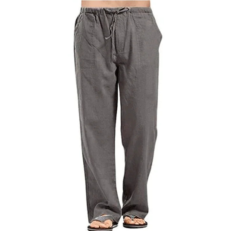 Pantalón ligero de hombre con cintura ajustable y corte recto – LOUIS