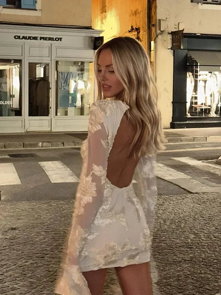 Vestido mini con mangas largas para mujer – LODIE