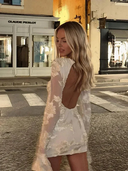 Vestido mini con mangas largas para mujer – LODIE