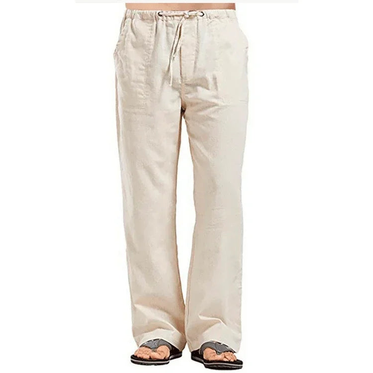 Pantalón ligero de hombre con cintura ajustable y corte recto – LOUIS