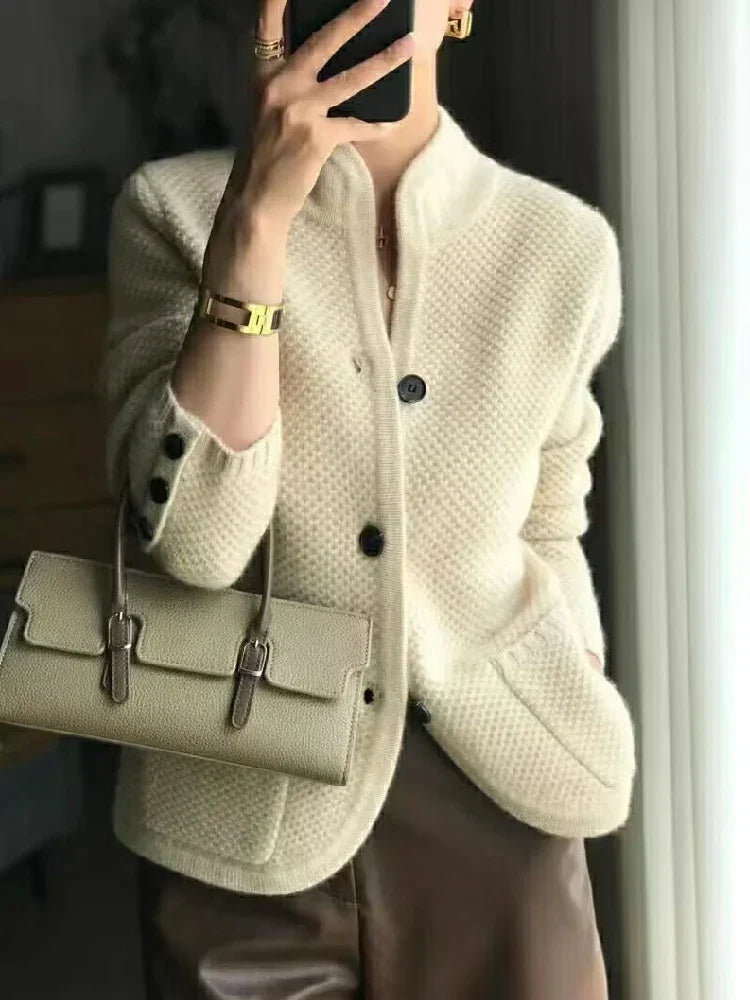 GULIANA - Chaqueta de punto cálida y con estilo para mujeres