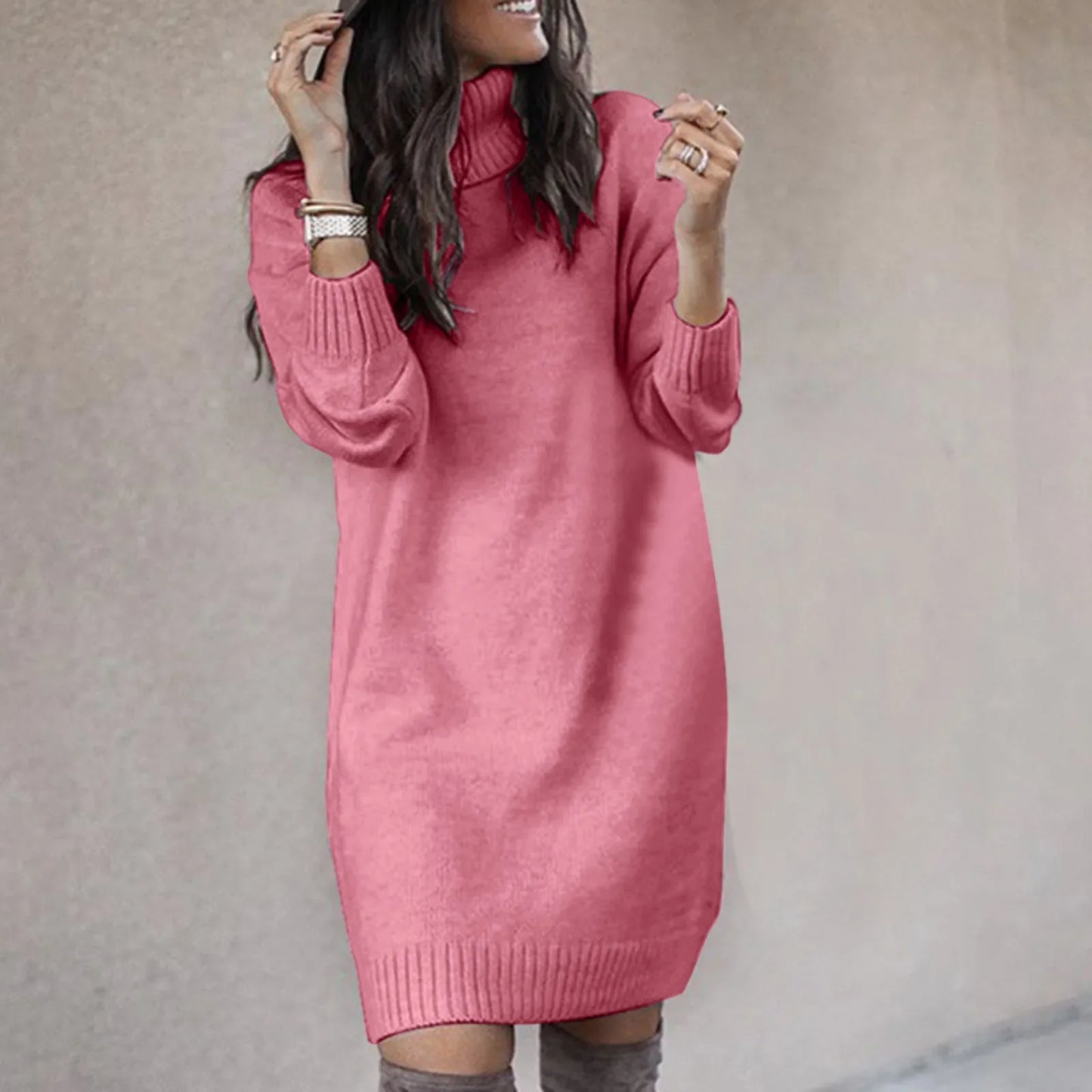 HERMINA - Vestido suéter casual para mujeres para el invierno