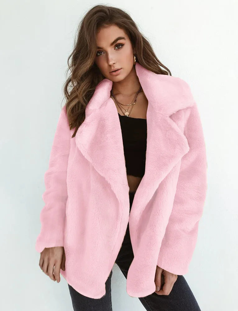LISELOTTE - Chaqueta de invierno para mujeres con solapa de peluche