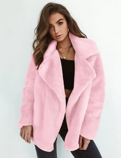 LISELOTTE - Chaqueta de invierno para mujeres con solapa de peluche