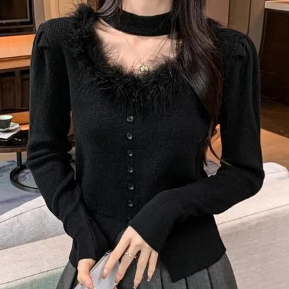 Top de punto para mujer con ajuste suave y diseño versátil – SELENE