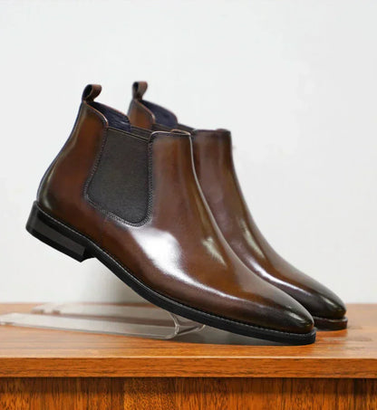 Botas chelsea de cuero auténtico para hombre – WALKER