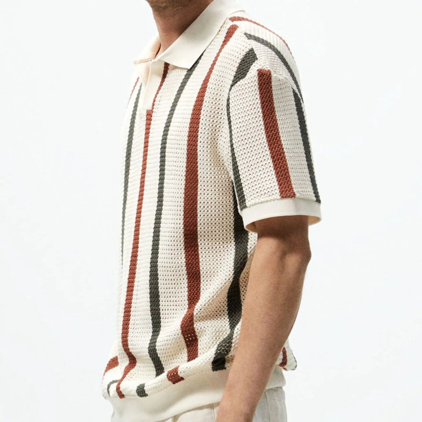 Polo de punto casual para hombre con estilo texturizado – DELVOR