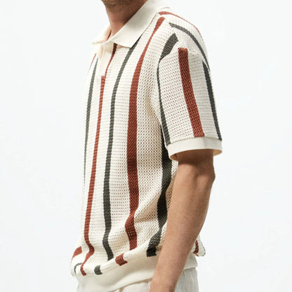 Polo de punto casual para hombre con estilo texturizado – DELVOR