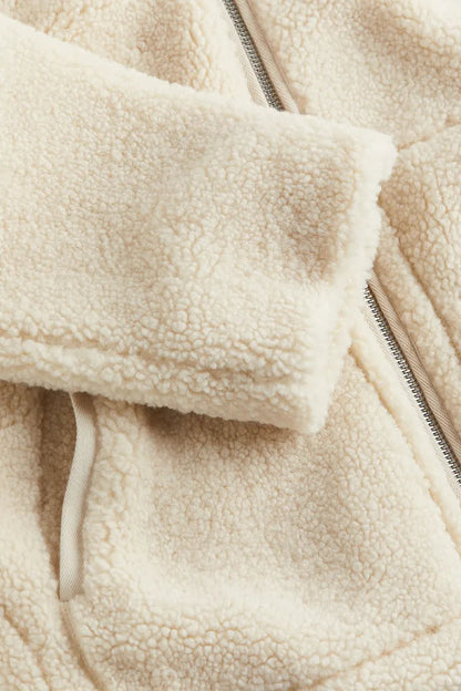 Chaqueta teddy de mujer con cremallera – SARAH