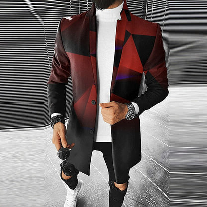 LEONIS - Chaqueta moderna con diseño geométrico para hombre