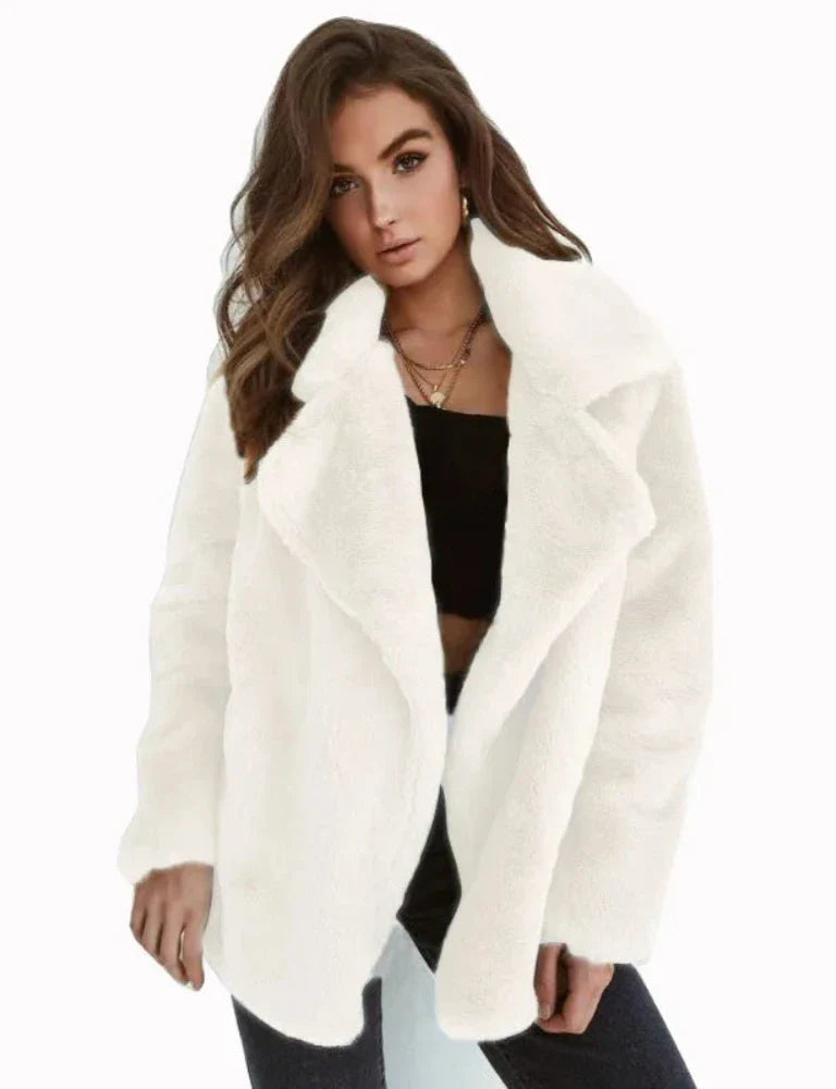 LISELOTTE - Chaqueta de invierno para mujeres con solapa de peluche