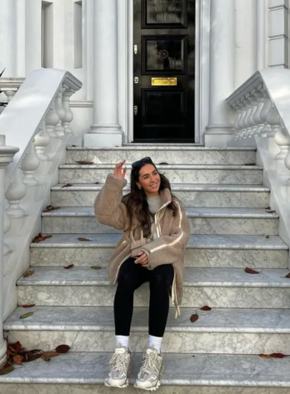 KAREL - Chaqueta de forro polar con cremallera y bolsillos delanteros para hombre